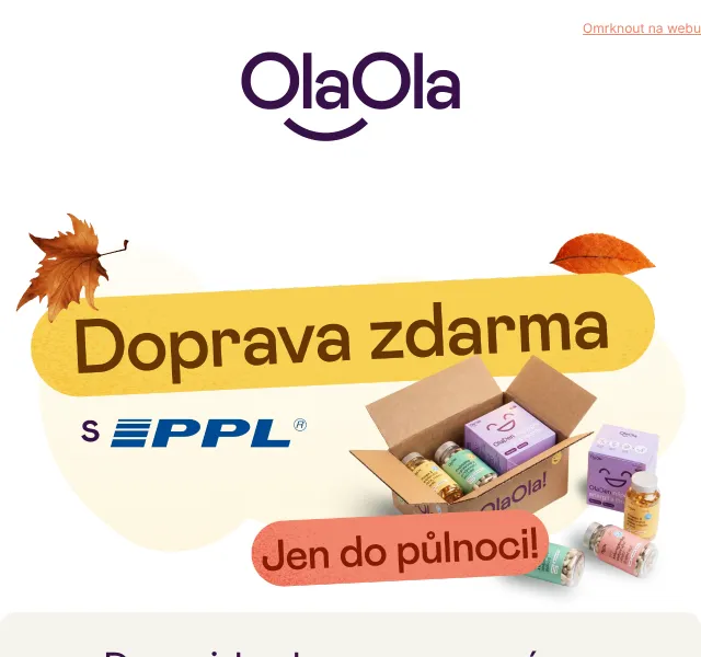 OlaOla: Doprava zdarma PPL – září 2026
