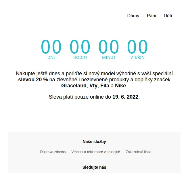 DEICHMANN: Sleva 20 % na Nike, Fila, Graceland a Vty – červen 2022 | Nuslet.cz