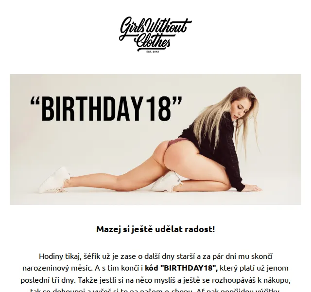 Girls Without Clothes: sleva 18 % na módu – červenec 2026 | Nuslet.cz