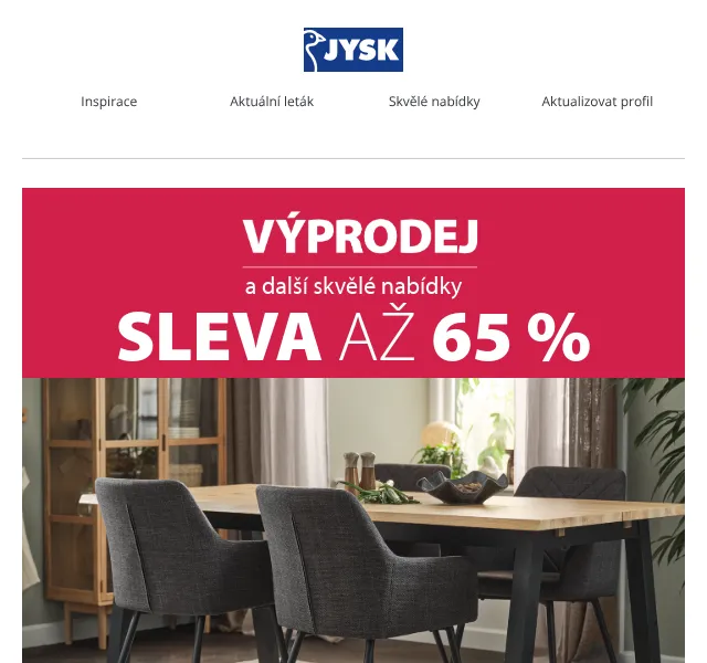 JYSK: Výprodej do -65 % – červenec 2026 | Nuslet.cz