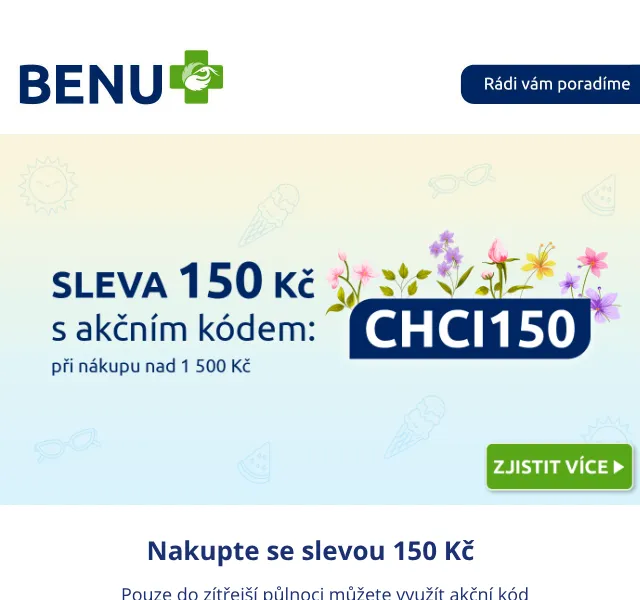 BENU E-shop: Sleva 150 Kč na mazlíčky – květen 2026