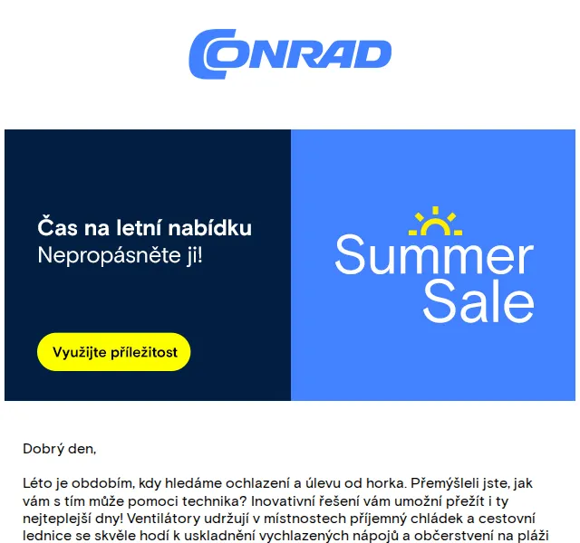 Conrad Electronic: Letní technika a slevy až 25 % – červenec 2026 | Nuslet.cz