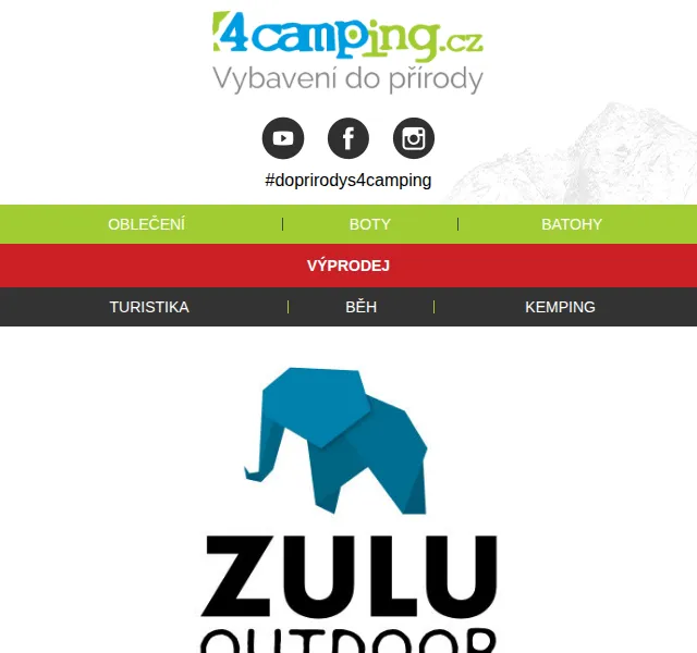 4camping: Zulu akce na vybavení – červenec 2026 | Nuslet.cz