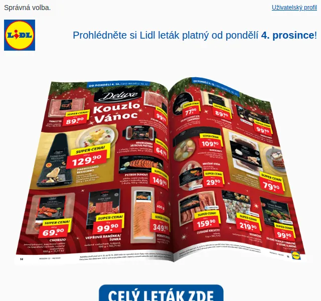 Lidl: Deluxe Vánoce a výběr oblíbených produktů – červenec 2026 | Nuslet.cz