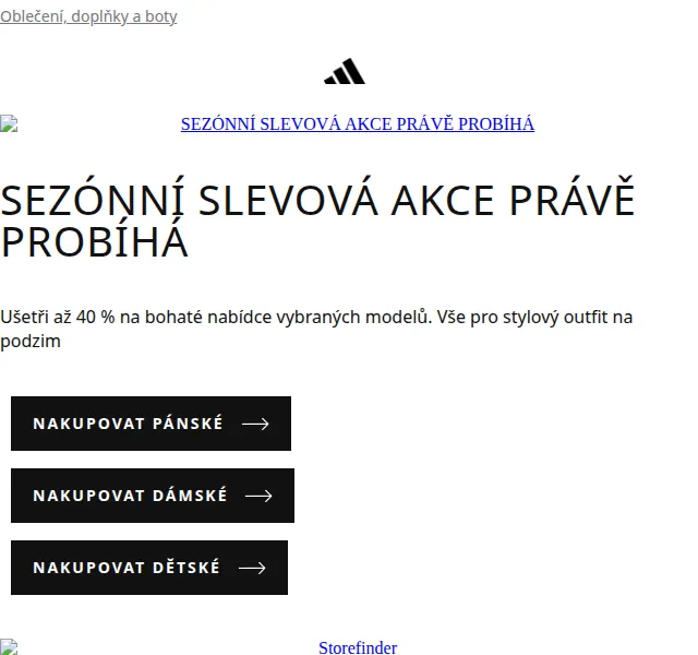 adidas: Sleva až 40 % na vybrané modely – červenec 2026 | Nuslet.cz