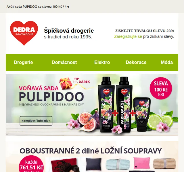 Novinky DEDRA INNOVATIONS: Sada PUPIDOO se slevou 100 Kč – červen 2026 | Nuslet.cz