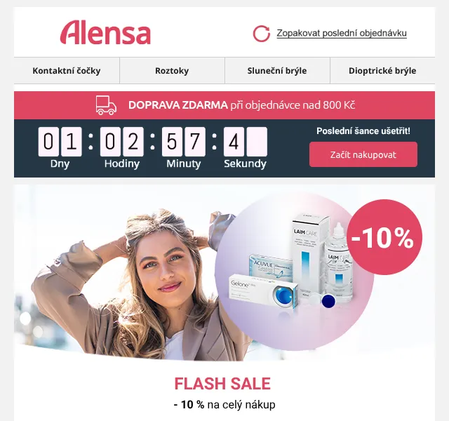 Alensa: 10 % na čočky a brýle – duben 2026 | Nuslet.cz