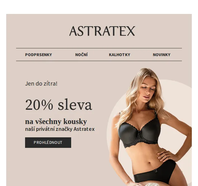 Astratex: −20 % na prádlo Astratex – červen 2026 | Nuslet.cz