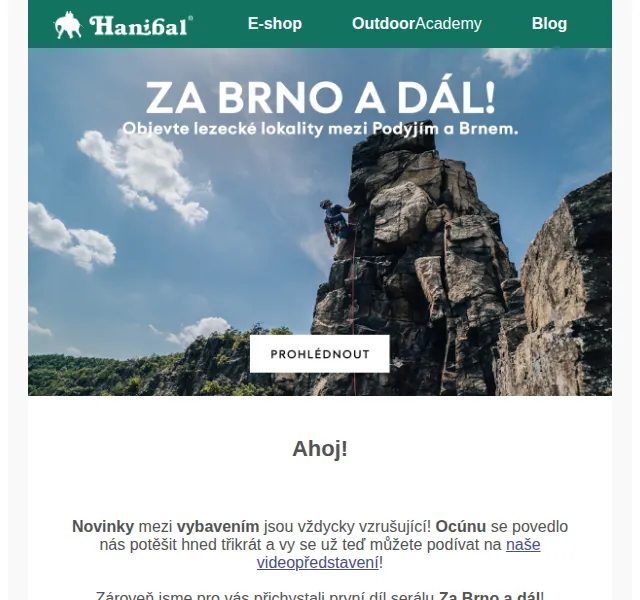 Hanibal: Outdoor novinky od Ocúnu a Za Brno dál – červen 2026 | Nuslet.cz