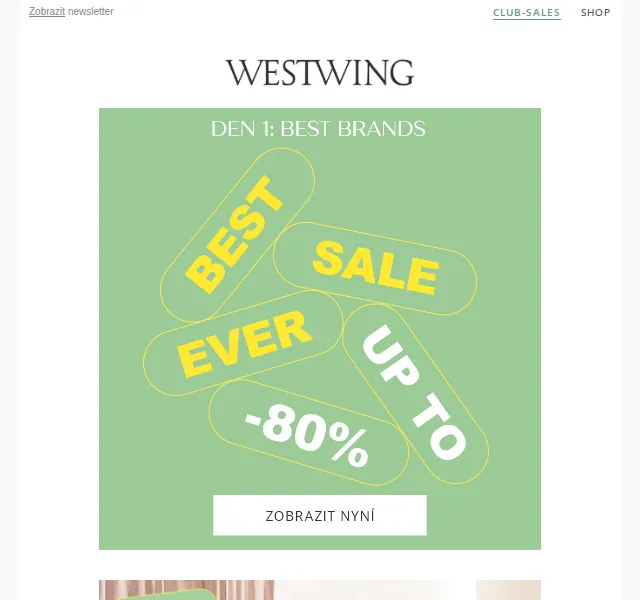 Westwing: Best Sale Ever až do -80 % na značky – červenec 2026 | Nuslet.cz