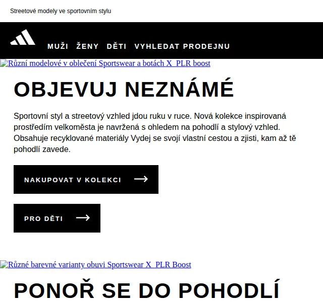 Adidas: Streetová kolekce a modely BOOST – červenec 2026 | Nuslet.cz