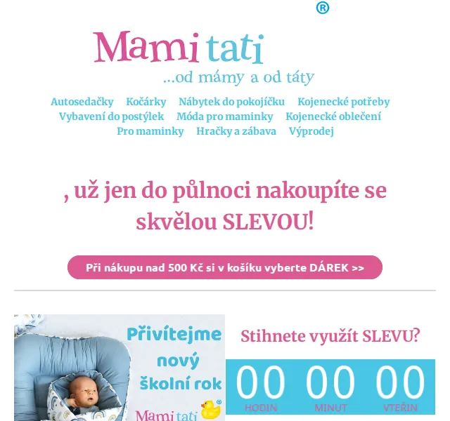 Mamitati.cz: Sleva 200 Kč a dárek k nákupu – září 2022 | Nuslet.cz