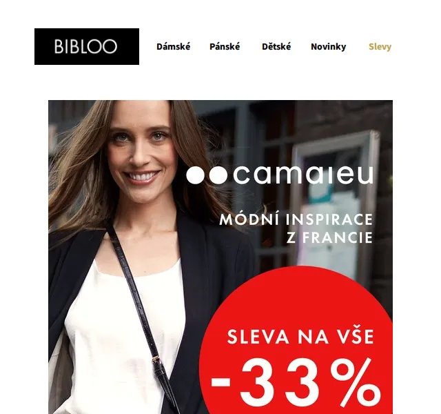 BIBLOO: Camaieu 33% sleva – červen 2026 | Nuslet.cz