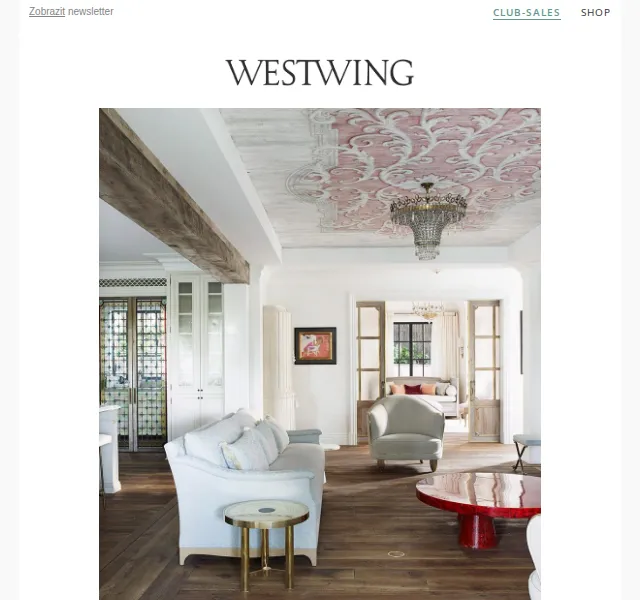 Westwing: Italský nábytek a dekorace až -50 % – červenec 2026 | Nuslet.cz
