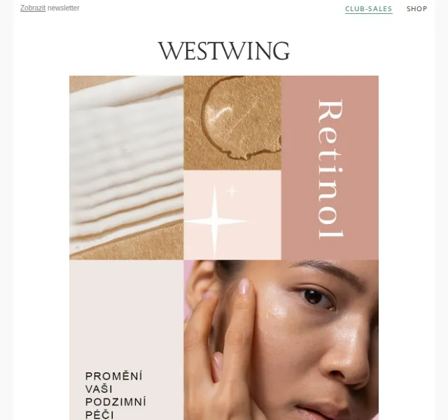 Westwing: Retinol kosmetika a podzimní péče – červenec 2026 | Nuslet.cz