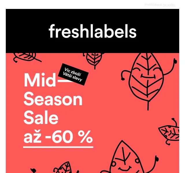 Freshlabels: Mid-Season Sale až 60% sleva – červenec 2026 | Nuslet.cz