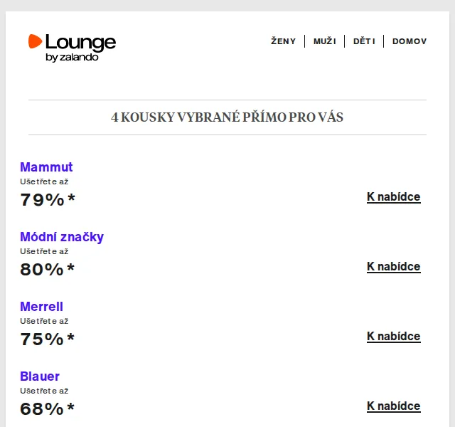 Lounge by Zalando: Mammut, Merrell, Blauer – červenec 2026 | Nuslet.cz