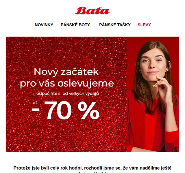 Baťa: Druhé Vánoce se slevou až 70 % – srpen 2026 | Nuslet.cz