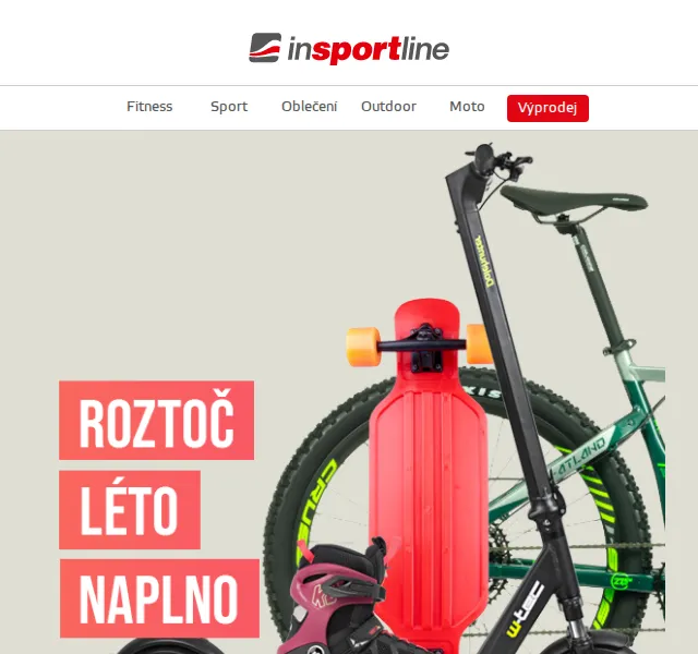 inSPORTline: Sportovní vybavení se slevou až 43 % – červenec 2026 | Nuslet.cz