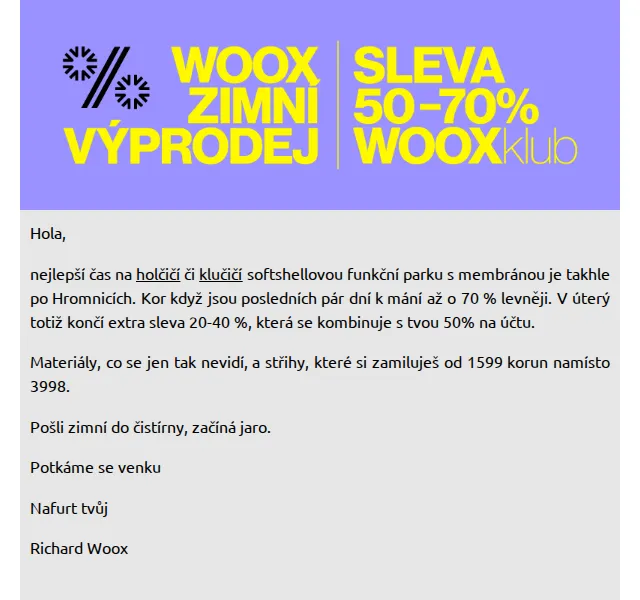 Richard Woox: Softshellové parky od 1 599 Kč – červenec 2026 | Nuslet.cz