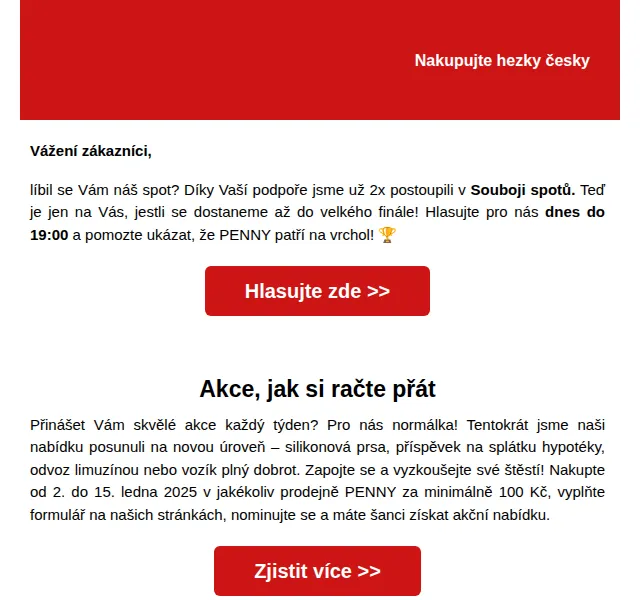 Penny: Hlasujte o nejlepší spot, XXL balení a sleva 60 % na Vivess – červenec 2026 | Nuslet.cz