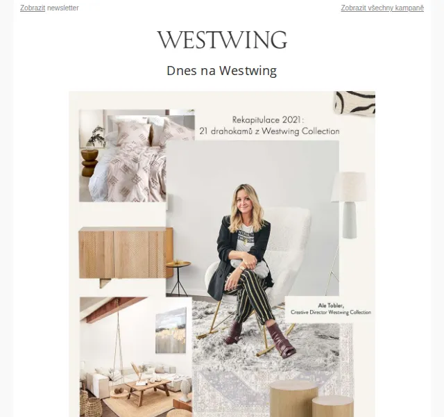Westwing: Bestsellery Westwing Collection a slevy až -65% – červen 2026 | Nuslet.cz