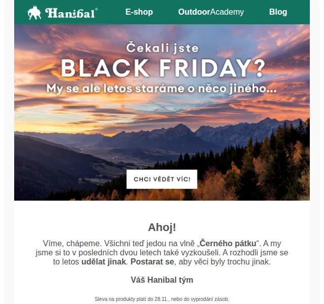 Hanibal: Black Friday akce – červen 2026 | Nuslet.cz