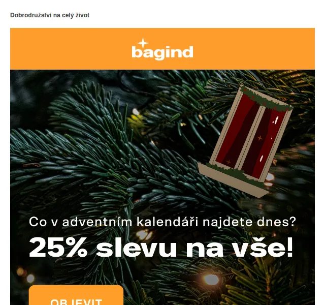 Bagind: sleva 25 % na vše – prosinec 2022 | Nuslet.cz