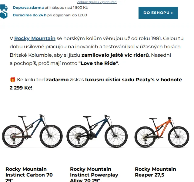 SNOWBOARD ZEZULA: Rocky Mountain kola a Fox oblečení – červenec 2026 | Nuslet.cz