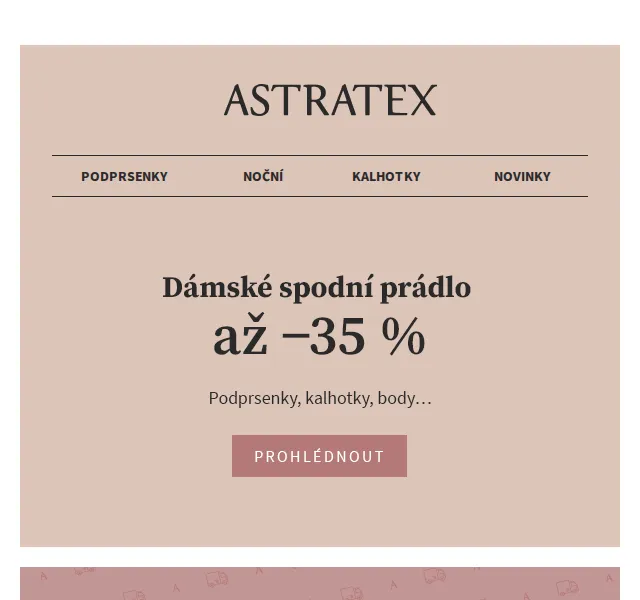 Astratex: Až −35% na dámské prádlo a doprava zdarma – červen 2026 | Nuslet.cz