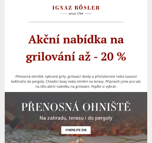 Ignazrosler.cz: Slevy na grilování až 20 % – červenec 2026 | Nuslet.cz