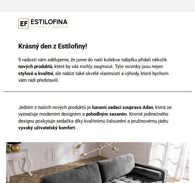 Estilofina-nabytek.cz: Nová kolekce sedaček a stolů – červenec 2026 | Nuslet.cz