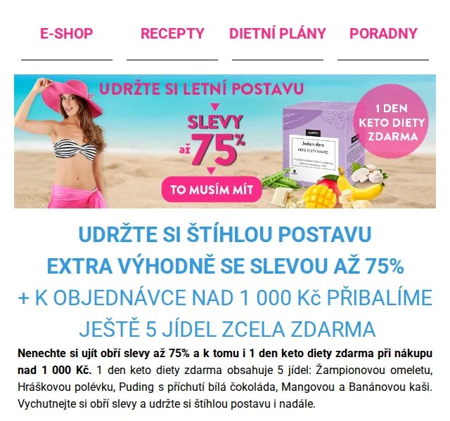 MyKETO: Slevy až 75 % + 5 jídel zdarma – červenec 2026 | Nuslet.cz
