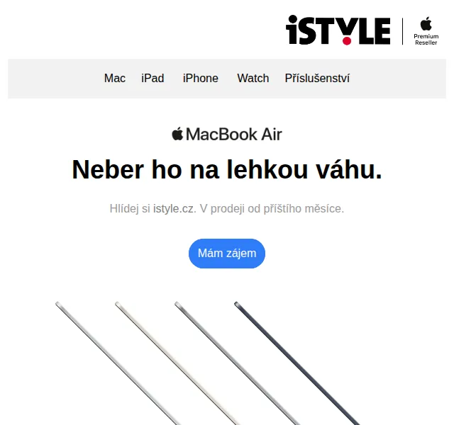 iSTYLE: Nový MacBook Air a MacBook Pro – červen 2026 | Nuslet.cz