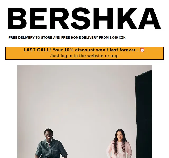 Bershka: 10 % sleva na novou kolekci – duben 2026