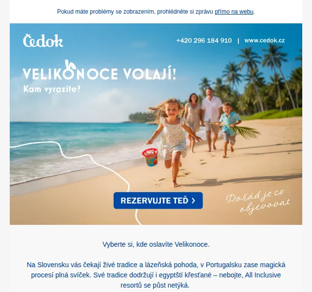 Čedok: Velikonoční zájezdy od 690 Kč – červenec 2026 | Nuslet.cz