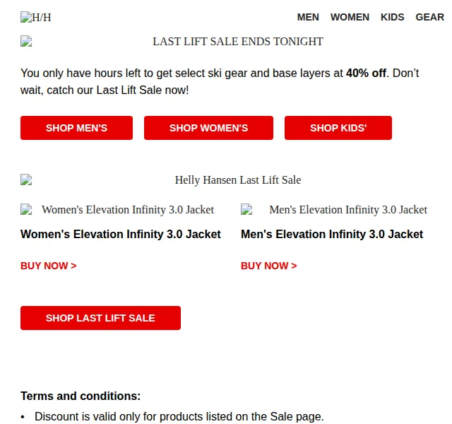 Helly Hansen: Last Lift Sale – až 40% sleva – červen 2026 | Nuslet.cz