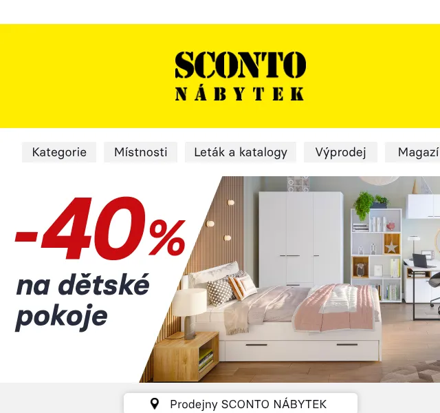 Sconto: -40 % na dětské pokoje – červenec 2026 | Nuslet