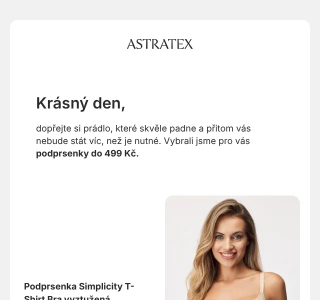 Astratex: podprsenky do 499 Kč – červen 2026 | Nuslet