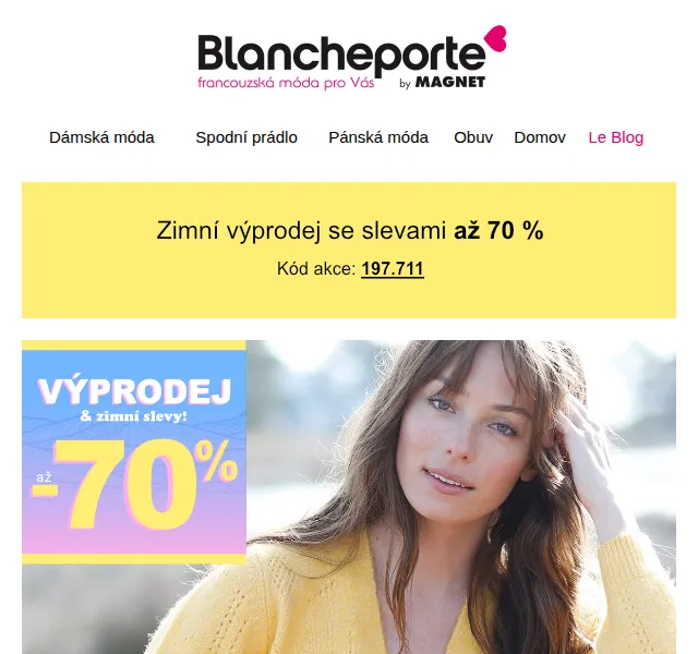 Blancheporte: Poklady výprodeje až 70 % – červenec 2026 | Nuslet.cz