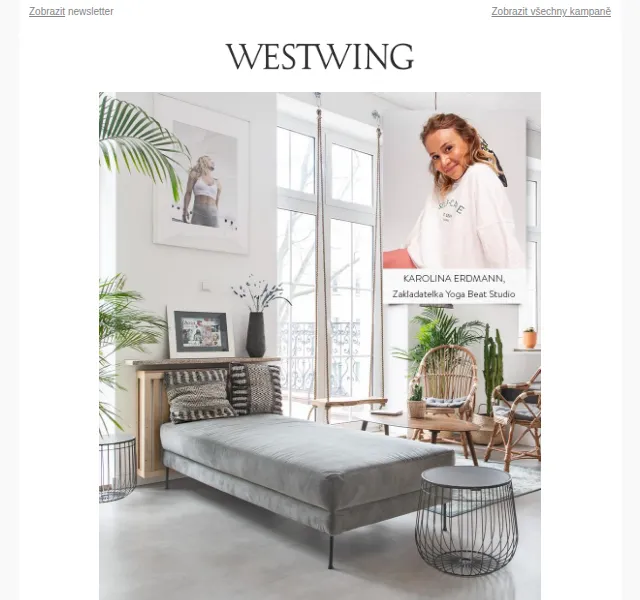 Westwing: Yoga Beat Studio inspirace – červen 2026 | Nuslet.cz