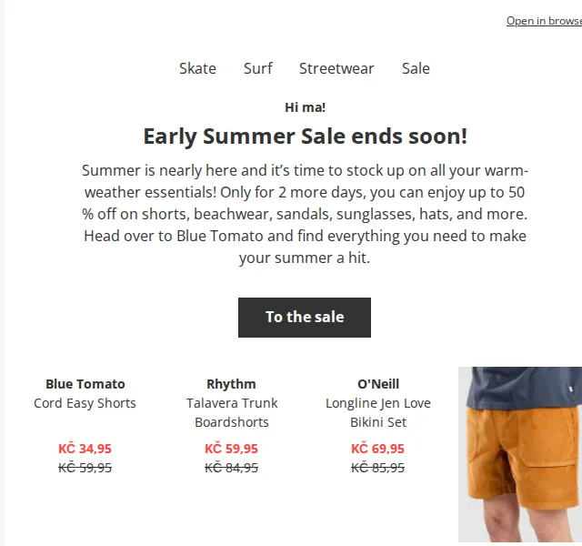 BLUE TOMATO: Early Summer Sale až 50 % – červenec 2026 | Nuslet.cz