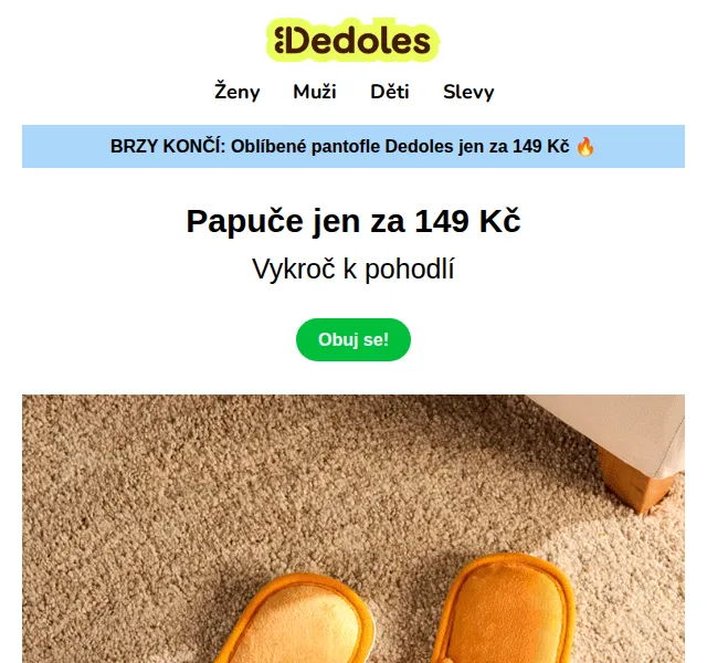 Dedoles: Pantofle za 149 Kč – červenec 2026 | Nuslet.cz