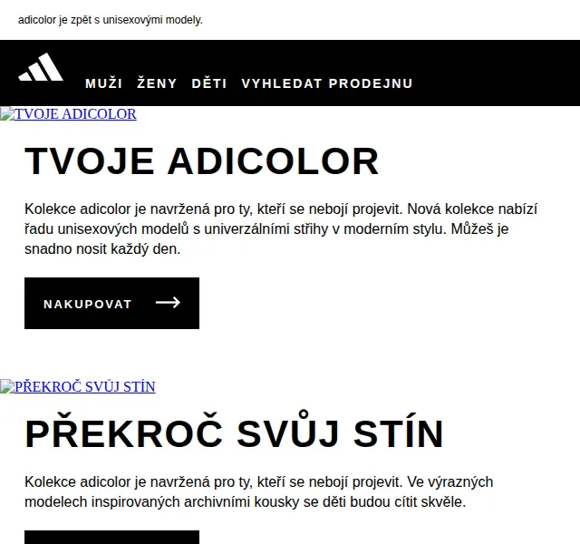 Adidas: Adicolor unisex kolekce – červen 2026 | Nuslet.cz
