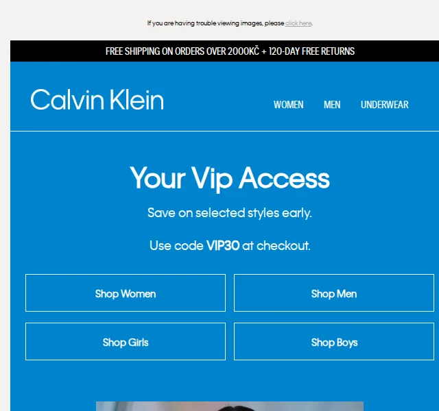Calvin Klein VIP30: sleva 30 % na vybrané produkty – červen 2026 | Nuslet.cz