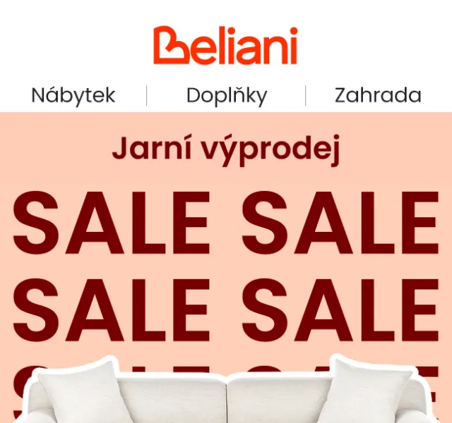 Beliani.cz: Slevy až 50 % na nábytek – duben 2026