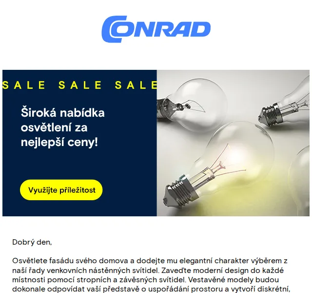 Conrad Electronic: Osvětlení a svítilny za akční ceny – červenec 2026 | Nuslet.cz