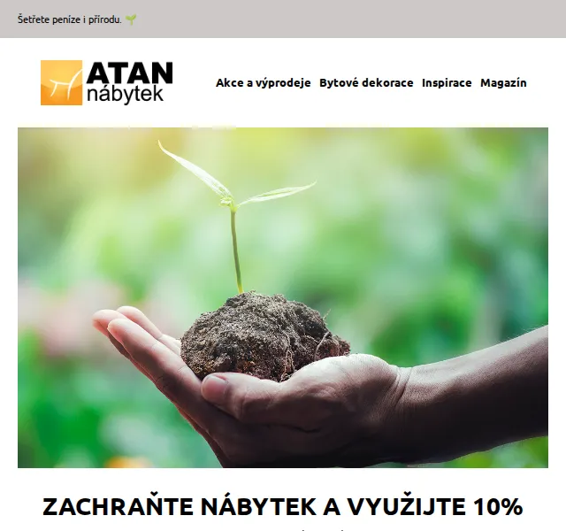 ATAN nábytek: Zachraňte nábytek s 10% slevou – červen 2026 | Nuslet.cz