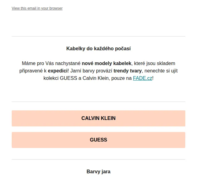 Fade: Kabelky GUESS a Calvin Klein – nová kolekce | Nuslet.cz