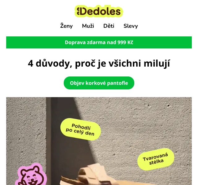 Dedoles.cz: Korková pantofle – květen 2026 | Nuslet.cz